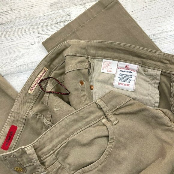 AG Adriano Goldschmied The Dietrich Khaki Jeans Lo - Picture 6 of 8